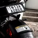 sticker on motorcycle